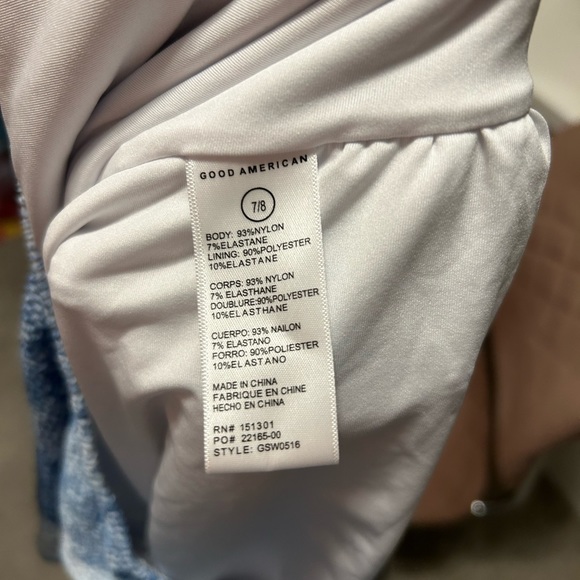 NEW Good American Always Fits Tie Dye One-Shoulder One-Piece Swimsuit Sz 7/8 - Picture 12 of 13